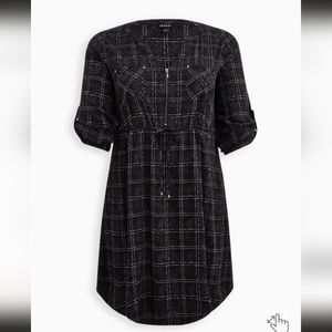 Torrid Plus Size Challis Shirt Dress